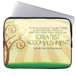 Funda Para Portátil Ralph Waldo Emerson cita Inspiradora "Yourself"