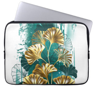 Funda Para Portátil Rama con hojas doradas Ginko Biloba
