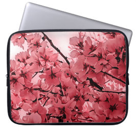 Funda Para Portátil Ramas de cerezo ornamentales de color rosa estiliz