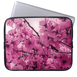 Funda Para Portátil Ramas de cerezo ornamentales Purple Estilizado