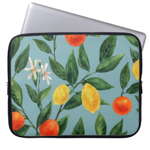Funda Para Portátil Ramas de cítricos: Patrón ornamental de acuarela