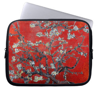Funda Para Portátil Ramas de Vincent van Gogh con el flor de la