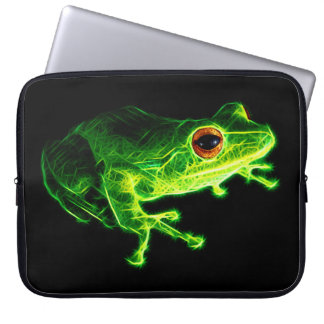 Funda Para Portátil Rana Arbolícola Eléctrica Verde Neón - Descripción