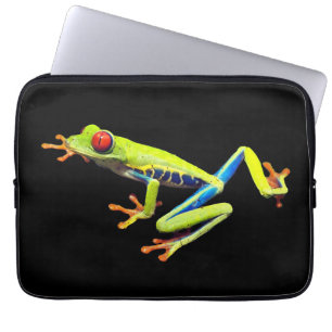 Funda Para Portátil Rana de árbol pintado con ojos rojos