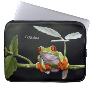 Funda Para Portátil Rana de nombre personalizado