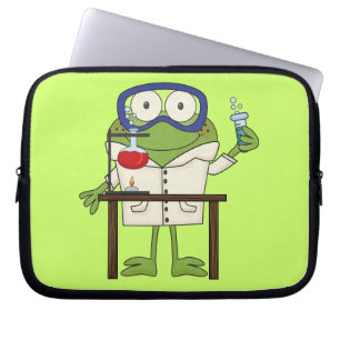 Funda Para Portátil Rana en el laboratorio de ciencia
