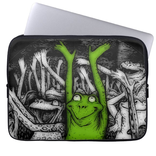 Funda Para Portátil Ranas alentadoras (Frente)