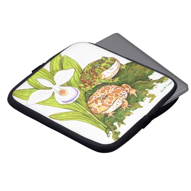 Funda Para Portátil Ranas Hornadas Ornadas (Superior anverso)