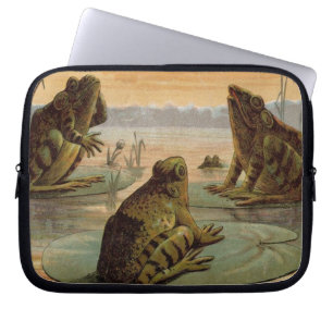 Funda Para Portátil Ranas Lily Pads Moon Ilustracion