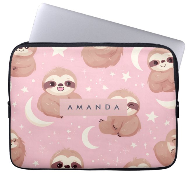 Funda Para Portátil Ranura Adorable Personalizada con Patrón Estrella (Frente)