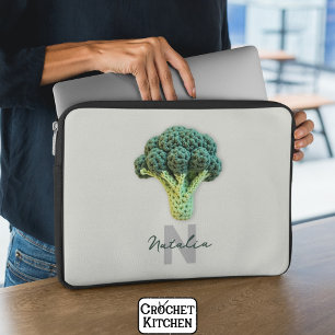 Funda Para Portátil Rara Elegancia Minimalista Crochet Broccoli Nombre