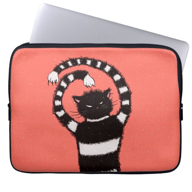 Funda Para Portátil Raro Gato Malvado (Frente)