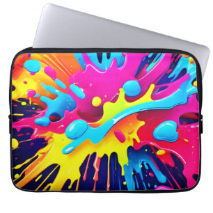 Funda Para Portátil Rasgos de pintura fluorescente dinámica
