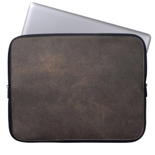 Funda Para Portátil Raspado de textura de cuero marrón