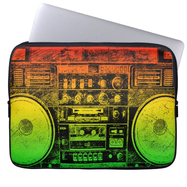 Funda Para Portátil Rasta ghetto blaster (Frente)