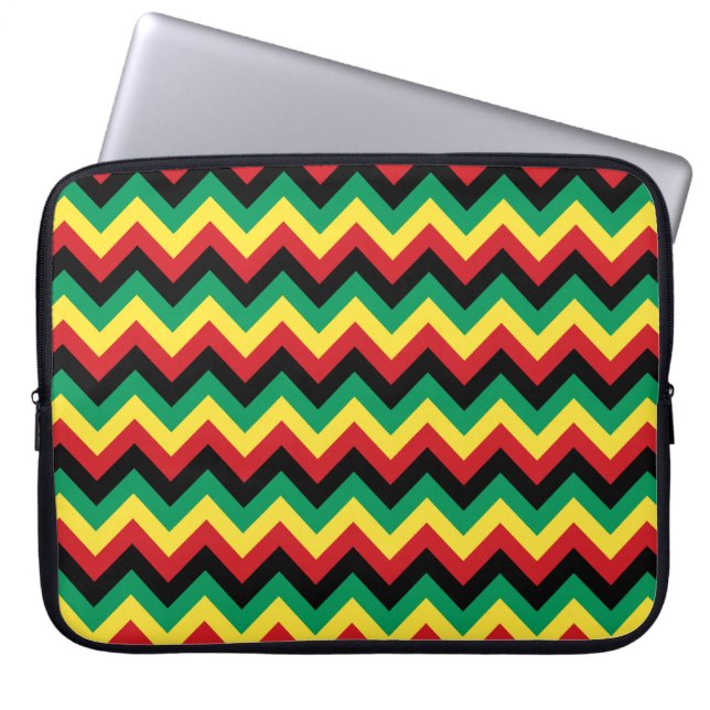 Funda Para Portátil Rastafarian Chevron (Frente)