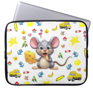Funda para portátil Ratón Amarillo Queso Estrella