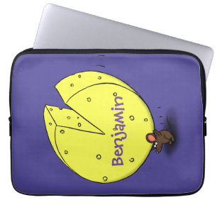 Funda Para Portátil Ratón blanco con ilustracion personalizado de ques