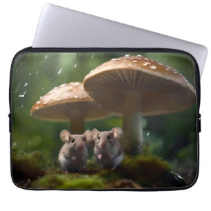 Funda Para Portátil ratones bajo hongos protegidos de la lluvia,