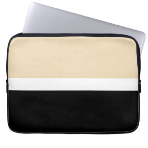 Funda Para Portátil raya abstracta beige negro