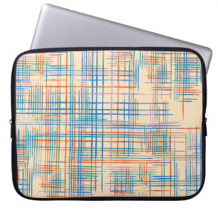Funda Para Portátil Rayas abstractas, coloridas alfombras de hierba ét