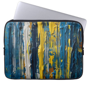 Funda Para Portátil Rayas abstractas verticales de aceite pintadas