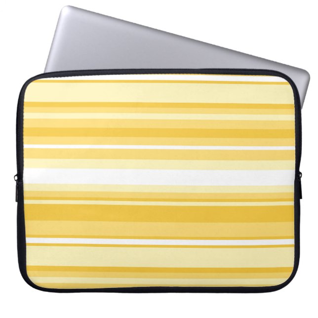 Funda Para Portátil Rayas amarillas (Frente)