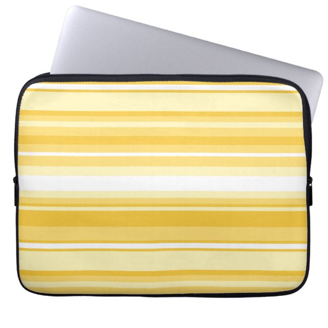 Funda Para Portátil Rayas amarillas (Frente)
