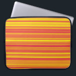 Funda Para Portátil Rayas amarillas rojas naranja<br><div class="desc">Naranja Rojo Rayas Amarillas funda para portátil</div>