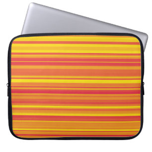 Funda Para Portátil Rayas amarillas rojas naranja