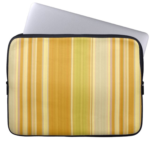 Funda Para Portátil Rayas Amarillas Soleadas (Frente)