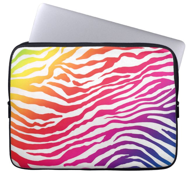 Funda Para Portátil Rayas arcoiris (Frente)
