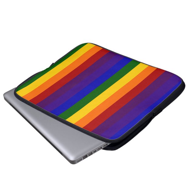 Funda Para Portátil Rayas arcoiris (Inferior anverso)