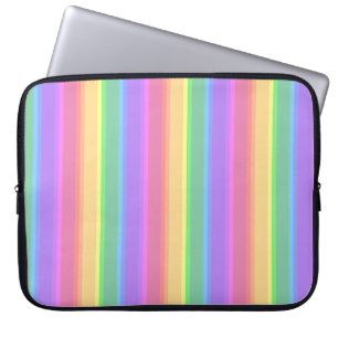 Funda Para Portátil Rayas arcoiris pastorales