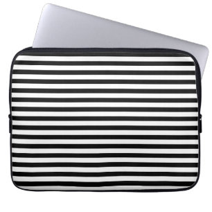 Funda Para Portátil Rayas blancos y negros clásicas