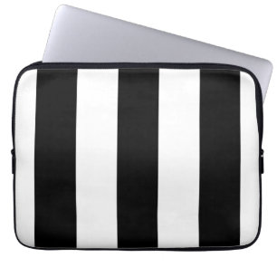 Funda Para Portátil Rayas blancos y negros - manga del ordenador