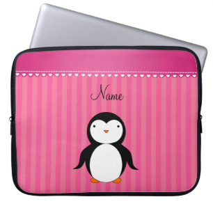 Funda Para Portátil Rayas conocidas personalizadas del rosa del