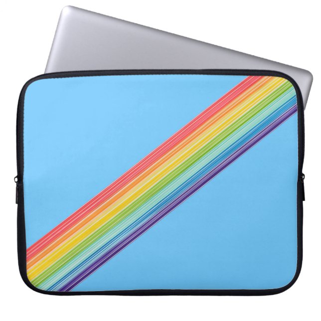 Funda Para Portátil Rayas de arco iris diagonales (Frente)