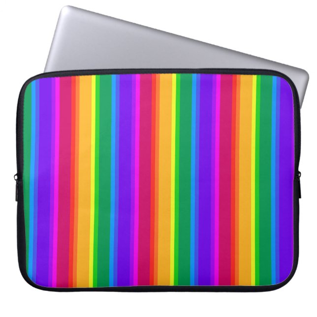 Funda Para Portátil Rayas de arco iris irregulares (Frente)