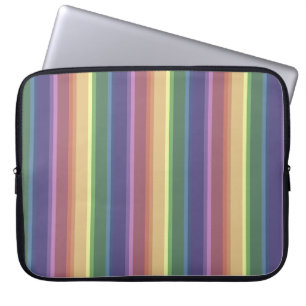 Funda Para Portátil Rayas de arco iris mudas