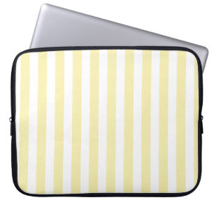 Funda Para Portátil Rayas de caramelo amarillo y blanco
