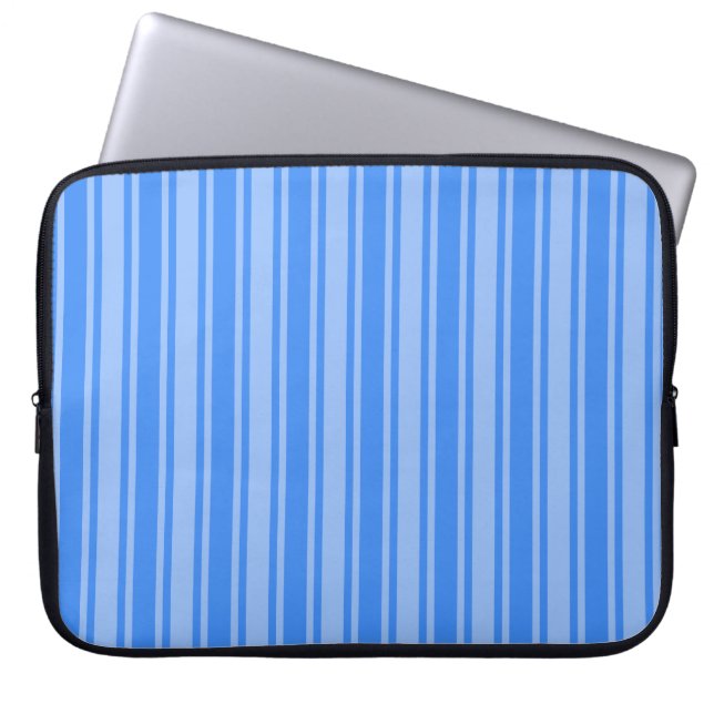 Funda Para Portátil Rayas de caramelo azul (Frente)