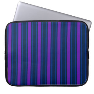 Funda Para Portátil Rayas de caramelo azul y violeta