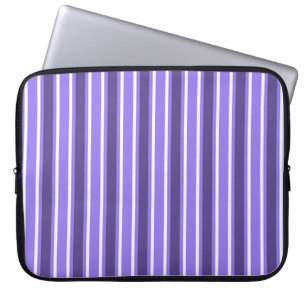 Funda Para Portátil Rayas de caramelo morado y blanco