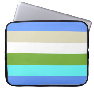 Funda Para Portátil Rayas de color de la playa de Sint Maarten