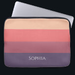 Funda Para Portátil Rayas de color ocaso-<br><div class="desc">Proteja y lleve su electrónica con estilo con nuestra bolsa electrónica de tiras de color otoño. Con una paleta de Viola Purple, Dusky Rosa, Terra Cotta y Caramel Powder, esta bolsa no sólo ofrece almacenamiento práctico, sino que también añade un toque de elegancia otoñal a sus accesorios tecnológicos. Mantén tus...</div>