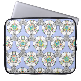 Funda Para Portátil Rayas de entrelazado de mosaico inmaculado