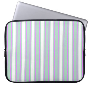 Funda Para Portátil Rayas de lila y de menta