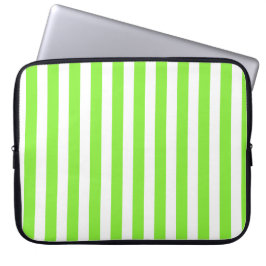 Funda Para Portátil Rayas de limón verde y blanco de caramelos