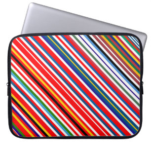 Funda Para Portátil Rayas decorativas de colores finos